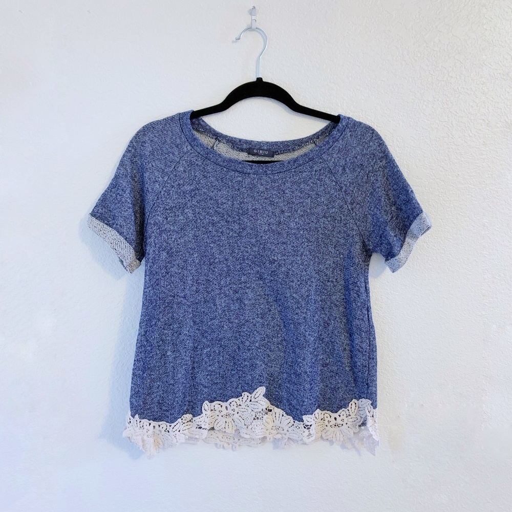 Gibu - ModCloth - Blue Lace Bottom Top